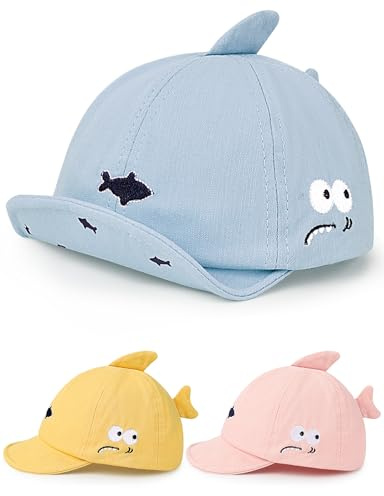 Becellen Cappello da Baseball in Cotone per Neonato, Carino Cappello da Sole Estate Regolabile per Bambina e Bambino 3 a 12 Mesi