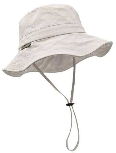 MUYAPAY Cappello da Pioggia Impermeabile Pieghevole Sole Anti UV Cappelli Secchiello Pieghevoli Portatile Cappelli Pescatore Estivo da Donna Uomo Esterno Escursionismo Regolabile