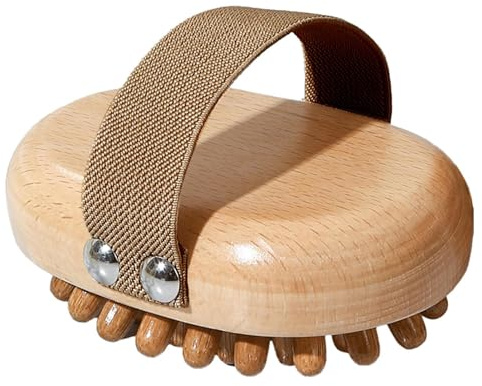 Spazzola per spa in legno, massaggiatore delicato per cuoio capelluto | manico ergonomico, spazzola per capelli da doccia, stimola il flusso linfatico, migliora la circolazione sanguigna,