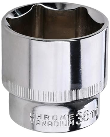 DzpKrka Douille 36 Mm Pour Embout 1/2 Pouce | Douille Hexagonale 6 Pans Pour Cliquets À Embout | Extracteur D'Écrous D'Essieu En Acier Pour Entretien Poids Lourds Et Engins De Chantier
