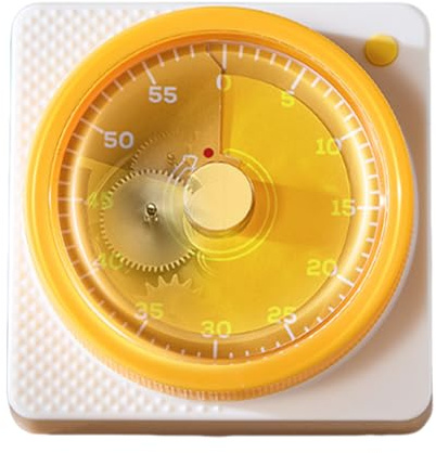 Onlynery Temporizador de Cocina,Reloj Magnético Visual Silencioso de 60 Minutos - Temporizador Visual De Cocina | para Profesores, Cepillado de Dientes, Ducha, Escuela
