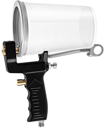 Kit Pistola a spruzzo per Tazza, ad Aria compressa per Resina gelcoat e Fibra di Vetro, Include 2 Tazze da 1000 ml e Un misurino da 500 ml, ugello Regolabile con Rullo di laminazione per progetti