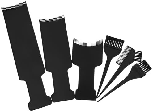 jojofuny Kit para Teñir el Cabello 6 Piezas Tablas de Tamaños Grande Mediano y Pequeño y 3 Pinceles de Plástico para Coloración Profesional y Reflejos en Salones y Uso Doméstico