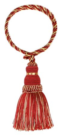 ZTUVWYACD Fermacurtaini Holdbacks, Fermatenda for Tende con Nappe, Confezione da 2, Multicolore, 51 cm(Mix Red)