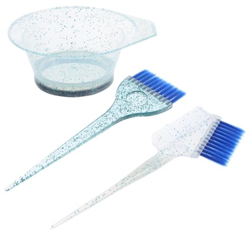 FIXOSHEE Bol et Pinceau pour Teinture Capillaire Bol Gradué et Pinceau Applicateur, pour Coloration Cheveux Blonds Foncés en Salon