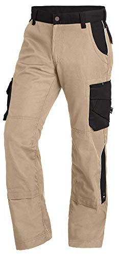 FHB Arbeitshose Bruno Größe 48, beige / schwarz, 130430-1320-48