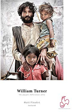 Hahnemühle 10643135 Digital FineArt William Turner Papier, 190 g/m², 24 Zoll Rolle, 610 mm x 12 m, weiß