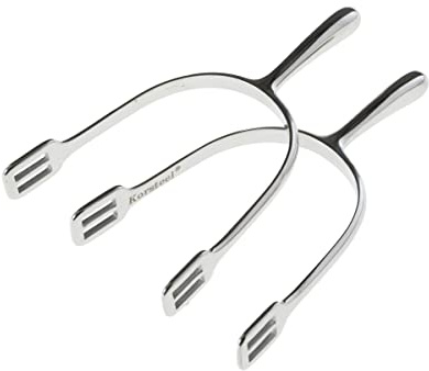 Korsteel Long Neck Dressage Spurs with Straps, Ladies 40mm