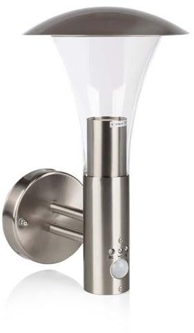 Smartwares Edelstahl Außenwandleuchte mit Bewegungsmelder