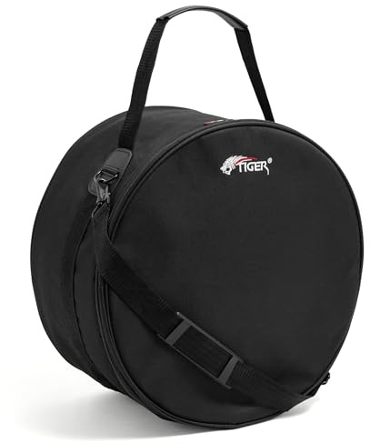 TIGER DGB7-14S Gepolsterte Tasche für Snare Drum - 14 Zoll - Schwarz | Schaumstoffgepolsterte Tasche für 35.6 cm Snaredrums ideal für Schutz und sicheren Transport