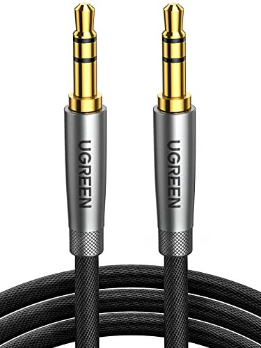 UGREEN 3,5mm Klinke auf Klinke Aux Kabel Stereo Audio Klinkenkabel für Autoradio, Kopfhörer, Galaxy A/M Serien, Redme Note Serie, PC, Tablets, Lautsprecher, MP3/ MP4 Player usw. (0,5m)
