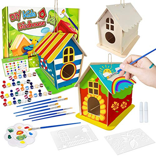 Heyzeibo DIY Birdhouse Kit for Kids, 3 Sets Super Large