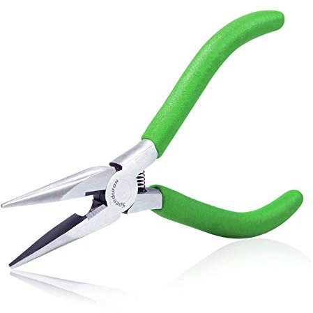 SPEEDWOX Long Nose Pliers 14cm Mini Jewelry Pliers with Smooth Flat Jaws Precision Tool for Jewelry Making Professional Bead Pliers