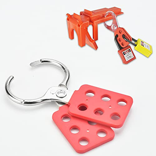 ANTHYTA Verriegelungs-Haspe Lockout-Sicherheitsschloss mit 6 Löchern für Arbeitssicherheit und Schatzsuche 125 * 49mm