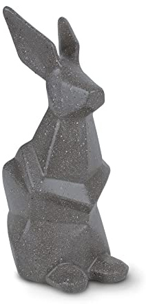 flature Keramisk påskhare dekorativ figur – kaninfigur av keramik 25 cm hög som modern påskdekoration, dekorativ figur för påsk, vårdekoration, som påskäggsdekoration, påskdekoration, gåva till kvinna (antracit)