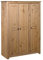 Hommdiy Kleiderschrank 3-Türig 118×50×171,5 cm Kiefer Panama Serie