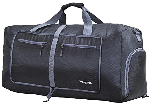 60L Borsone da Viaggio Grandi Pieghevoli Borsone Palestra Uomo Donne Borsa da Leggero e Impermeabile Borsoni Weekend Notturno per Campeggio Bagagli Sport Vacanza