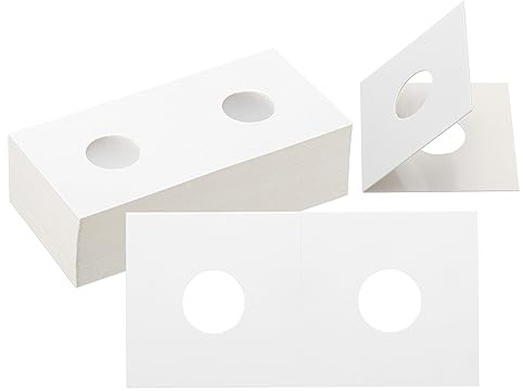PATIKIL 2 x 2 Coin Flips, 200 Pack 17.5mm Cardboard Coin Holder Paper Coin Holders for Coin Collection Supplies Collector, White