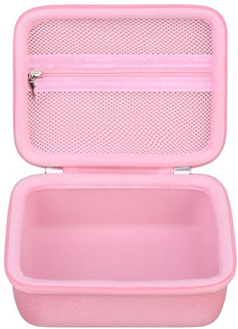 BOVKE Tragetasche für Handheld Mesh Vernebler Maschine für Erwachsene und Kinder, Cool Mist Dampf Inhaler Portable Vernebler Halter mit zusätzlicher Tasche für Kabel, Batterien, Pink (NUR Fall)