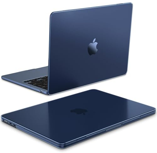 Fintie Hülle Kompatibel mit MacBook Air 13.6 Zoll M5 M4 M3 M2 (2026-2022) | A3449 A3240 A3113 A2681 [100% Entspricht der Offiziellen Farbe] Premium Ultradünne Matte Hartschale Schutzhülle, Mitternacht