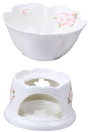 LIFKOME 1set Ceramic Cheese Fondue Chocolate Melting Pot Bowl for Home Use for Kitchen Dining Parties Afternoon Tea Simple Design Easy to Operate