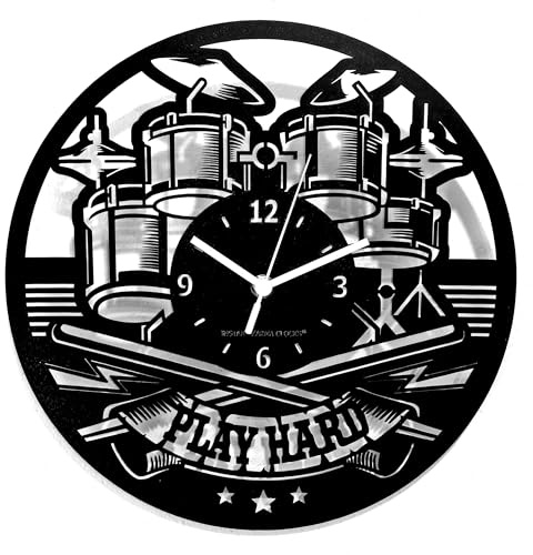 Instant Karma Clocks | Horloge Murale | Groupe Musique | Drums | Batteur | Rock Musique| Faible | Musique Clavier
