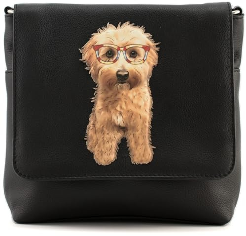 Mala Leather Sac bandoulière en cuir Coco's Glasses Collection 7371_12 Noir