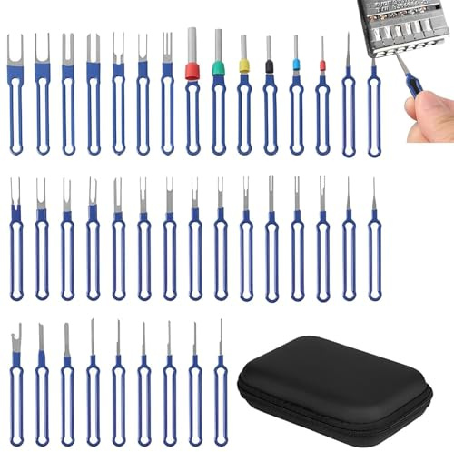 Esshogo 36STK Kabel Stecker Ausbau Tool, Erminal Ejector Kit für Auto, Verbessertes Werkzeug Stiften, Kabel Stecker Ausbau Tool, für die meisten Entriegelungswerkzeug kfz im Auto