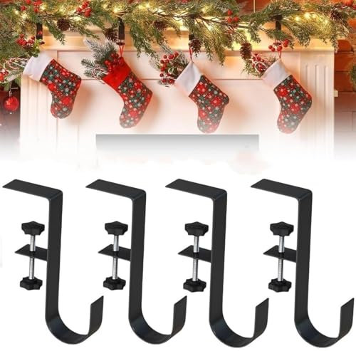 4 Stück Weihnachtsstrumpf Haken Halter Kamin, Girlanden Halterung Kamin, Nikolausstiefel Halter, Haken Für Weihnachtssocken, Metallhaken Zum Aufhängen Weihnachtsstrümpfen Für Partydekoration Zu Hause