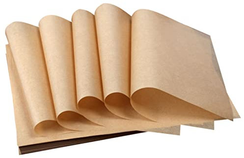 Cabilock 100hojas Papel De Hornear Multifunción Hojas De Pergamino Para Decoración De Pasteles Papel Para Freidora De Aire Para Hornear y Parrilla Portátil Casa
