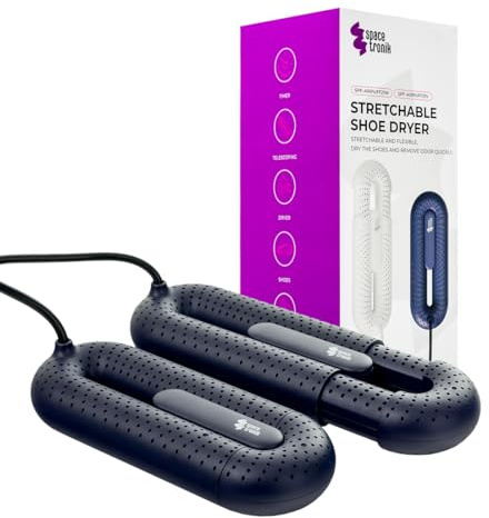 Spacetronik Schuhtrockner Elektrisch, Schuh Trockner Antibakteriell mit 3 Modi Timer & Auto Ausschalten, Elektrische Schuhwärmer, Feuchtigkeit & Geruchsentfernung für Schuhe, Skischuhe