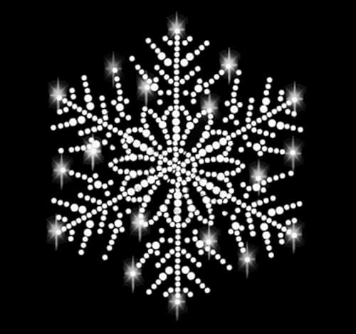 Snöflinga strass strykbild 1 snabbfix applikation