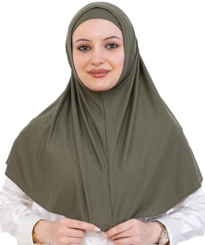 Prien Chic Hijab Für Damen, Muslimische Lang Kopftuch Set, Schal Mit Bonnet, Türkische Islamische Kleidung, Gebetskleidung Für Frauen, Abaya, Gebet