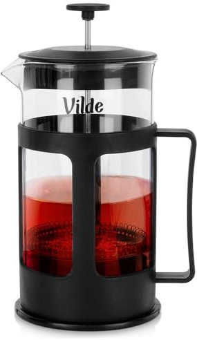 Vilde Cafetière à piston French Press pour thé et café en verre 1 l