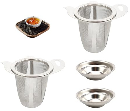 ANDARS 2 Piezas Acero Inoxidable 304 Infusor de Té con Filtro de Té para Taza – Ideal como Tea Strainer para Teteras, Tazas & Tazones de Té