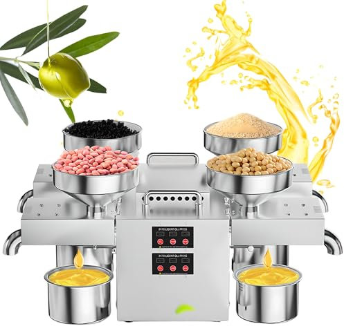 Macchina commerciale della pressa dell'olio - Estrattore caldo/freddo dell'acciaio inossidabile per semi e olive, alta capacità con controllo costante della temperatura