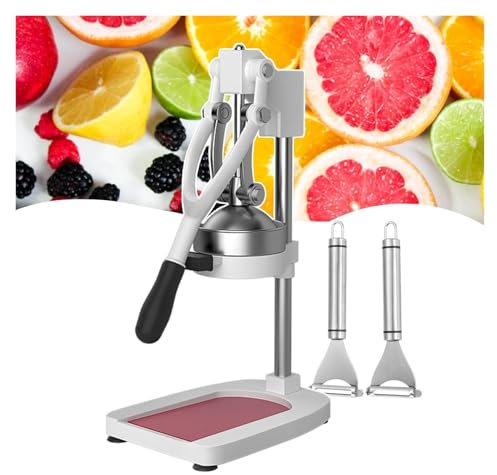 Exprimidor de Cítricos Profesional, Exprimidor de naranjas comercial con funda extraíble, herramienta manual for restaurantes, diseño independiente(White)