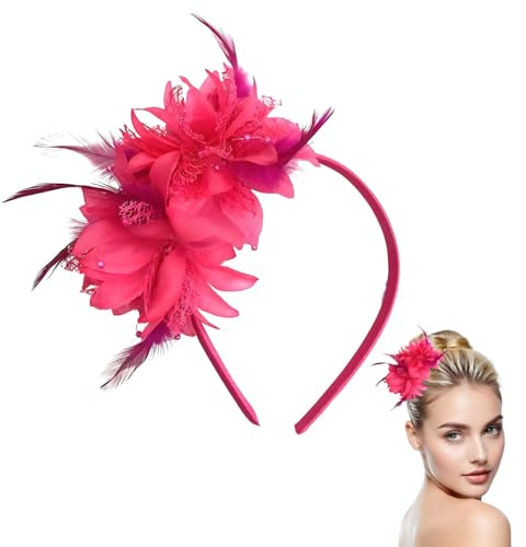 dinghaole Fascinator mit Federn, Vintage-inspiriert, elegantes Haar-Accessoire für Hochzeiten, formelle Veranstaltungen und besondere Anlässe