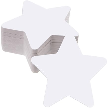 100 stella ritagli carta da 3,5 pollici stella a cinque punte fustellata per l'artigianato in bacheca decorazione compleanno cartoncino stella carta