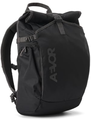 AEVOR Roll Pack 2.0, Rolltop Rucksack, 30x16x51cm, Unisex, Erwachsene, 100% Recyceltes Polyester, 19-26L, Wasserdicht, Laptopfach 15 Zoll, für Alltag & City (Charcoal Black, Einheitsgröße)