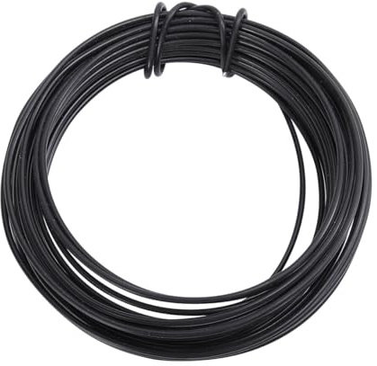 FOMIYES Alambre de Hierro Flexible para Plantas Trepadoras, 10 Metros, 2,5 Mm Grosor, Negro, para Jardín y Bricolaje, Cuerda de Sujeción Resistente para Enrejado y Flores Exteriores E