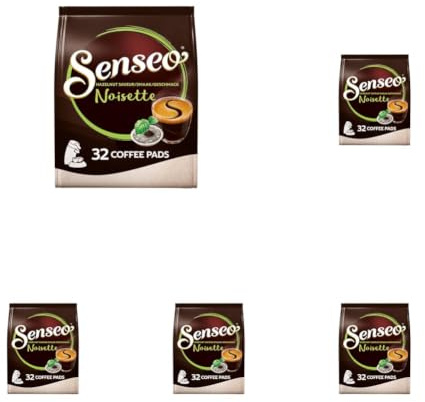 SENSEO Noisette Café Aromatisé, 32 Dosettes Souples (Lot de 5)