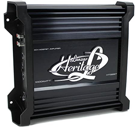 Lanzar HTG237 - Amplificador mosfet (2 canales, 1000 W), color negro