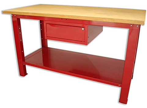 SOGI X3L-10_a Banco da lavoro 1,5 mt. con piano in legno + cassetto serie industria