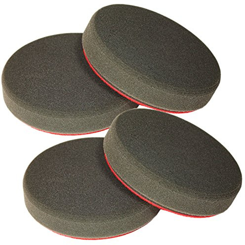 Brestol Polierscheibe Soft & glatt 4er Set 150 mm - Klett-Polierscheibe Klettpolierscheibe Polierhaube Polierpad Polierteller Polierschwamm