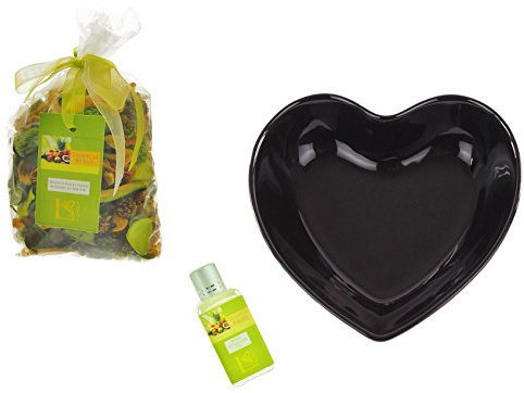 'Set mit Potpourri für Öl- und der-Schale. handblended und Keramik-Schale in verschiedenen Farben und Düften von Homestreet Schwarz/mehrfarbig