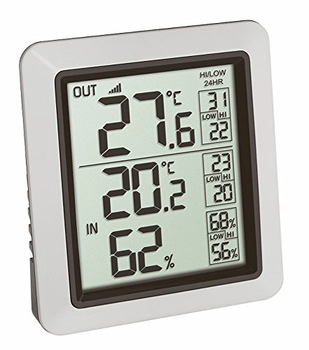 TFA Dostmann 30.3065.02 Thermomètre sans fil avec émetteur extérieur (blanc avec piles)