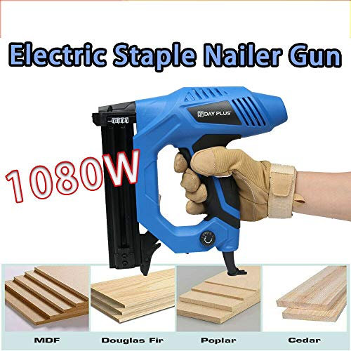 1080W Electric Staple Nail Brad Woodworking Carpentry Nailer Tools Gun Home, Electric Staple Gun framing Straight Nail Heavy Duty Woodworking Stapler 2 in 1