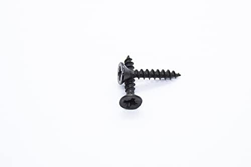 3x20 (4x3/4) Black Countersunk Wood Screws Phillips Head Small Steel Screws Chipboard MDF Cabinet Furniture (50)