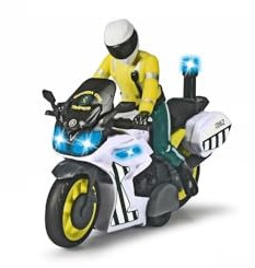 Dickie Toys - Yamaha-Motorrad der Zivilgarde, mit abnehmbarem Gelenk, Reibung, mit Licht und Sound, geeignet für Jungen und Mädchen ab 3 Jahren - 17 cm